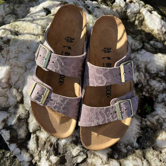 BIRKENSTOCK Arizona. Leo Gray Taupe Synthetic