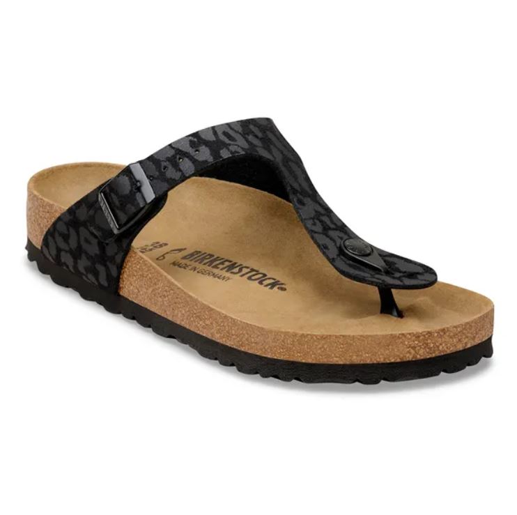 BIRKENSTOCK Gizeh Leo Black Synthetics