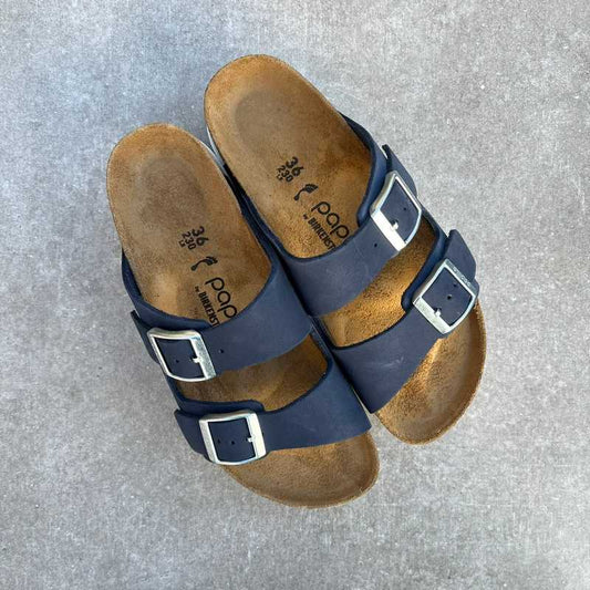 BIRKENSTOCK Arizona New Navy Platform Nubuck - Papillio by Birkenstock