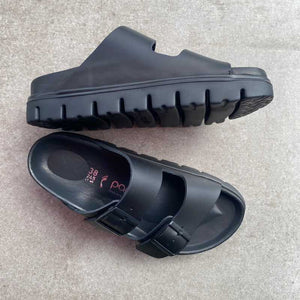 BIRKENSTOCK Arizona Black Chunky Natural Leather Double strap
