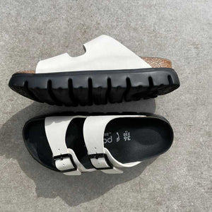 BIRKENSTOCK Arizona Eggshell Papillio Chunky Birko-Flor Platform