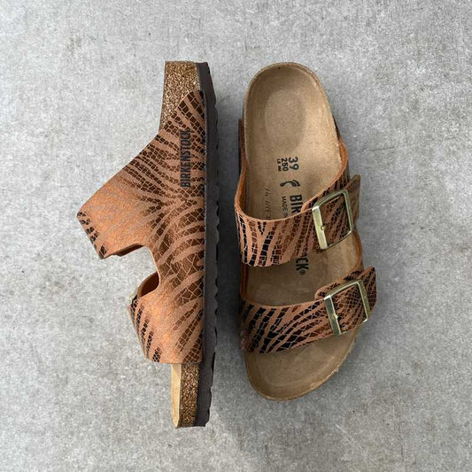 BIRKENSTOCK Arizona. Soft Zebra Pecan Synthetic new