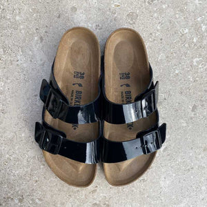 BIRKENSTOCK Arizona Patent Black Birko-flor classic