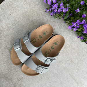 BIRKENSTOCK Arizona Stone Coin Platform Birko Flor - Papillio by Birkenstock Grey