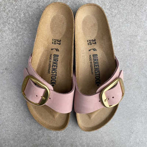 BIRKENSTOCK Madrid Big Buckle Soft Pink Nubuck Leather one strap