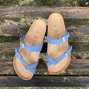 BIRKENSTOCK Mayari Elemental Blue Vegan Birkibuc sandals