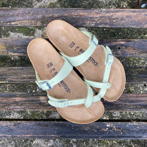 BIRKENSTOCK Mayari Faded Lime Nubuck Leather sandal