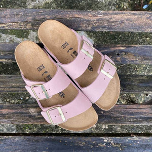 BIRKENSTOCK Arizona Soft Pink Nubuck Leather two strap