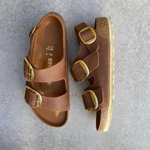 BIRKENSTOCK Milano Big Buckle Cognac Oiled Leather