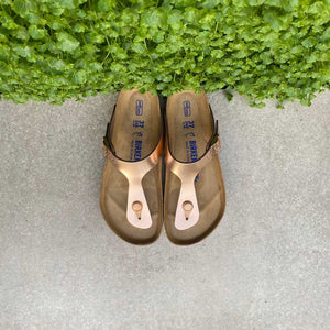 BIRKENSTOCK Gizeh Metallic Copper Birko-flor gold