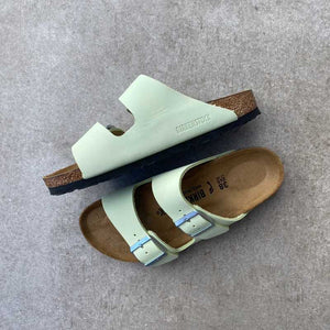 BIRKENSTOCK Madrid Big Buckle Faded Lime Nubuck Leather two strap