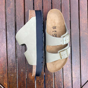 BIRKENSTOCK Arizona Eucalyptus Platform Nubuck - Papillio by Birkenstock bantry