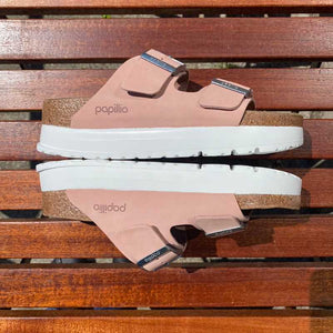 BIRKENSTOCK Arizona Soft Pink Platform Nubuck - Papillio by Birkenstock ireland