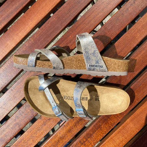 BIRKENSTOCK Mayari Washed Metallic Silver Vegan ireland