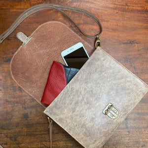 Leather Satchel bag in Light Brown