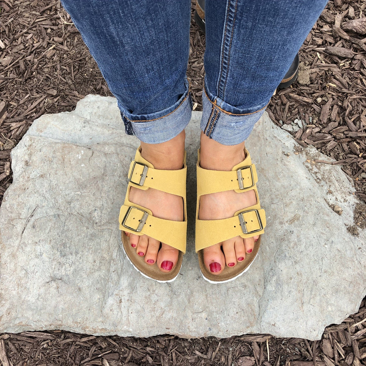 BIRKENSTOCK Ochre Suede Leather Soft Footbed – Craft Shop