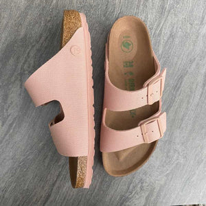 BIRKENSTOCK Arizona Soft Pink Canvas Vegan