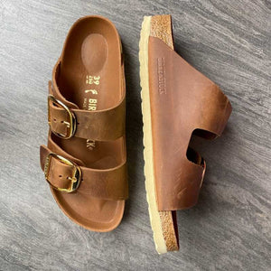 BIRKENSTOCK Arizona Big Buckle Cognac Oiled Leather