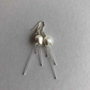 Fuchsia Drop Earrings, Sterling Silver - Craft Shop Bantry