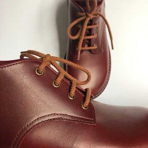 Handmade Leather Ankle Boots - Cherry