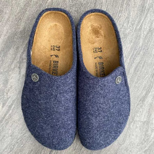 Birkenstock Zermatt Dark Blue Wool Felt Inside