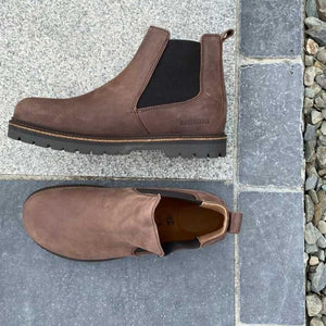 BIRKENSTOCK Stalon Mocca Nubuck Leather right side and top view