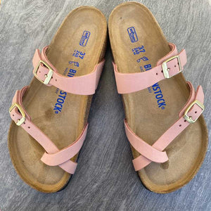 BIRKENSTOCK Mayari Old Rose Nubuck Leather Soft Footbed
