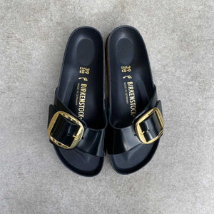 BIRKENSTOCK Madrid Big Buckle High Shine Black top