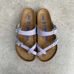 BIRKENSTOCK Mayari Purple Fog Nubuck Leather Soft Footbed top