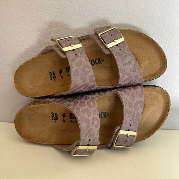 BIRKENSTOCK Arizona. Leo Gray Taupe Synthetic