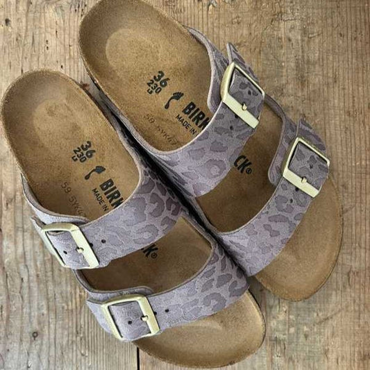 BIRKENSTOCK Arizona. Leo Gray Taupe Synthetic