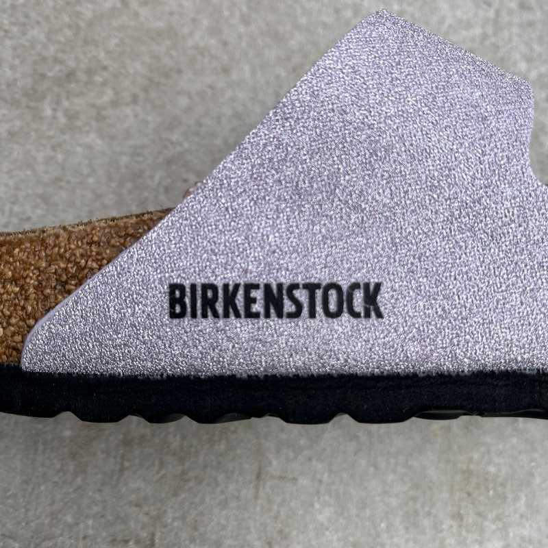 BIRKENSTOCK Arizona. Shiny Glitter Faded Purple Synthetic logo