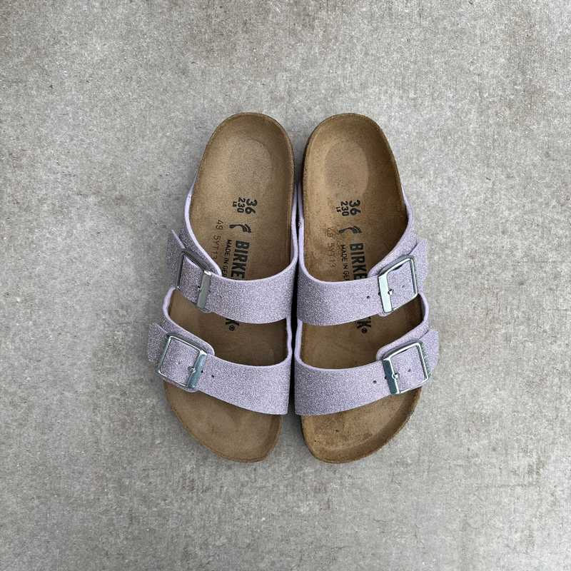 BIRKENSTOCK Shiny Glitter Faded Purple Synthetic – Craft