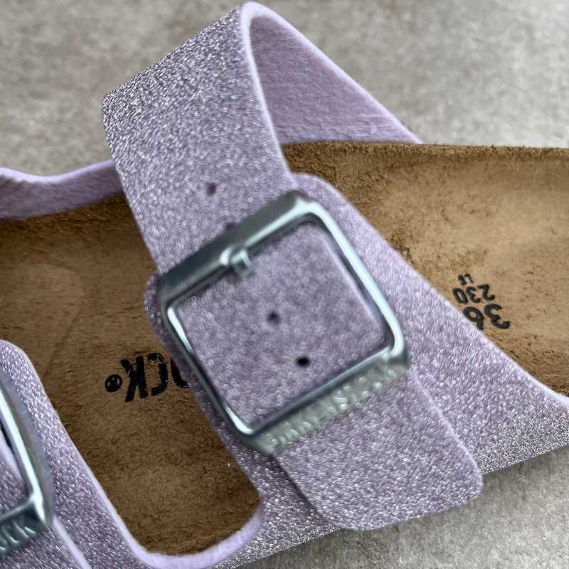 BIRKENSTOCK Arizona. Shiny Glitter Faded Purple Synthetic festival birkis