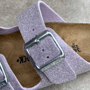 BIRKENSTOCK Arizona. Shiny Glitter Faded Purple Synthetic festival birkis