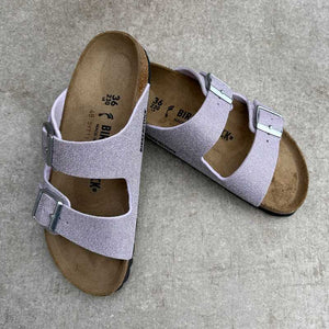BIRKENSTOCK Arizona. Shiny Glitter Faded Purple Synthetic outfit