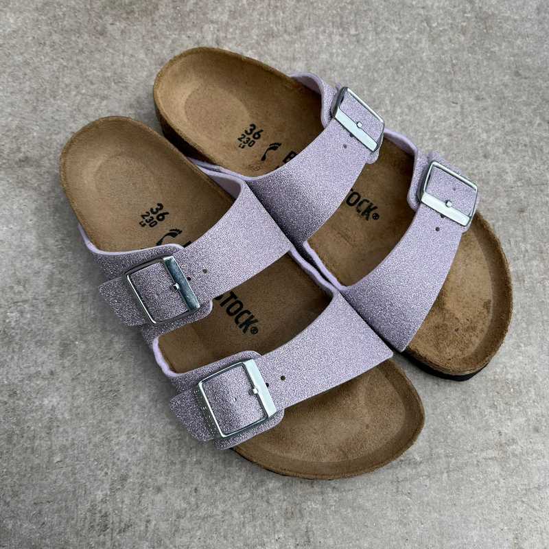 BIRKENSTOCK Arizona. Shiny Glitter Faded Purple Synthetic party