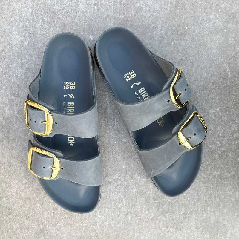 BIRKENSTOCK Arizona Big Buckle Basalt Grey Oiled Leather
