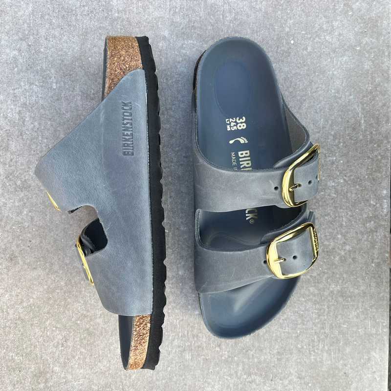 BIRKENSTOCK Arizona Big Buckle Basalt Grey Oiled Leather