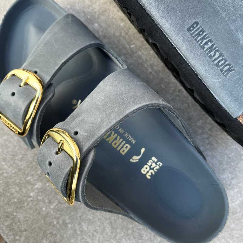 BIRKENSTOCK Arizona Big Buckle Basalt Grey Oiled Leather