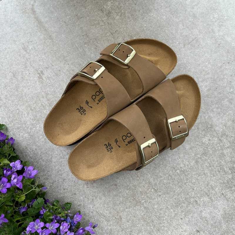 BIRKENSTOCK Arizona Dark Tea Platform Nubuck - Papillio by Birkenstock brown