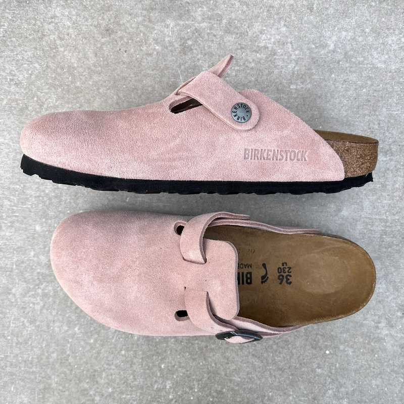 BIRKENSTOCK Boston Pink Clay Suede Leather – Craft Shop Bantry