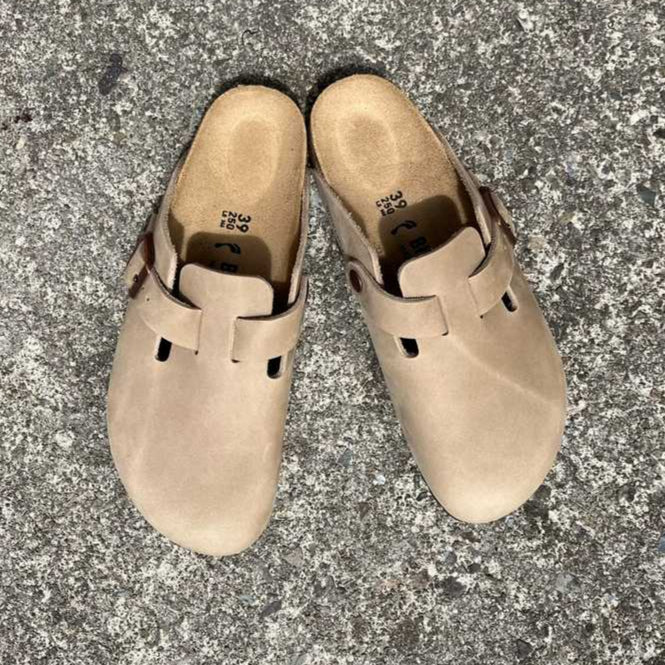 【新品未使用 BIRIKENSTOCK Boston Brown Leather 新品未使用 BIRIKENSTOCK Boston Brown Leather