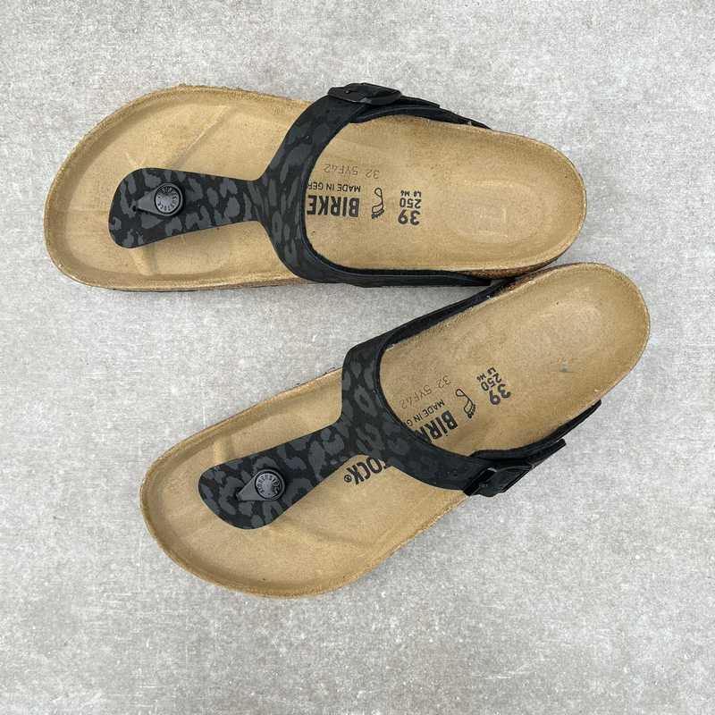 BIRKENSTOCK Gizeh Leo Black Synthetics