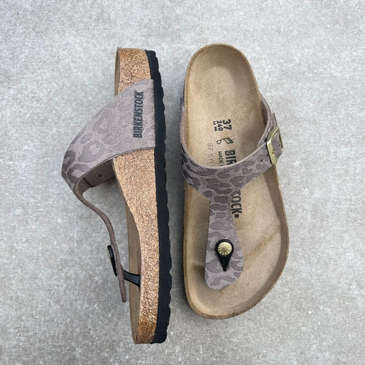 BIRKENSTOCK Gizeh Leo Gray Taupe Synthetics