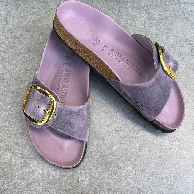 BIRKENSTOCK Madrid Big Buckle Lavender Oiled Leather purple
