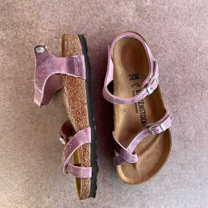 BIRKENSTOCK Taormina Lavender Blush Oiled Leather ankle strap Purple Ireland outfit