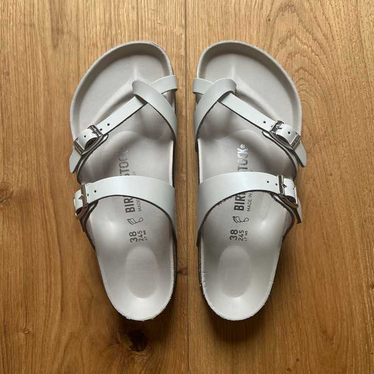 BIRKENSTOCK Mayari New Dressy Oyster Natural Leather