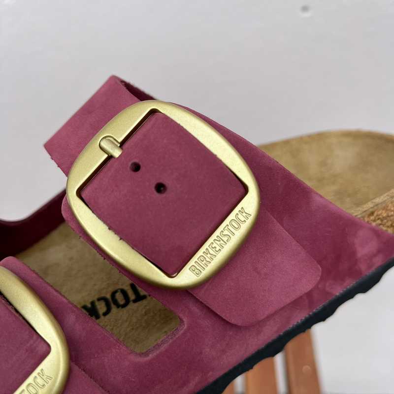BIRKENSTOCK Arizona Big Buckle Berry Crush Nubuck Leather