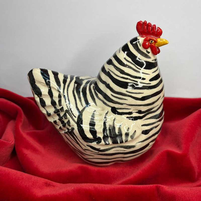 Large Funky Ceramic Hens no.2 by Joanne Robey